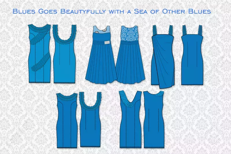 Ocean Theme Collection of Womens Partywear and Tech Pack Service