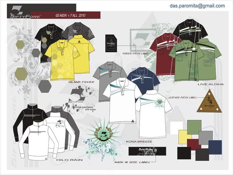 fashion flats begining of Clothing Line-sheet Designer collection