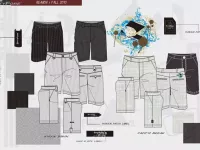 Collection Design and Tech Pack for Mens Formal and Casual Shorts