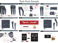 Fashion Tech Pack Designer for Denim  Formal and  Casual  Apparel