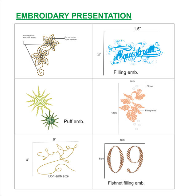 Embroidery Design in Apparel Tech Pack