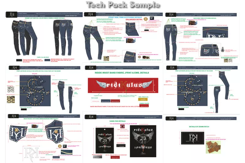 Denim Tech Pack Design Service