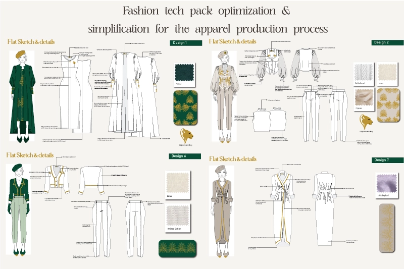 tech pack designer collection design and specification